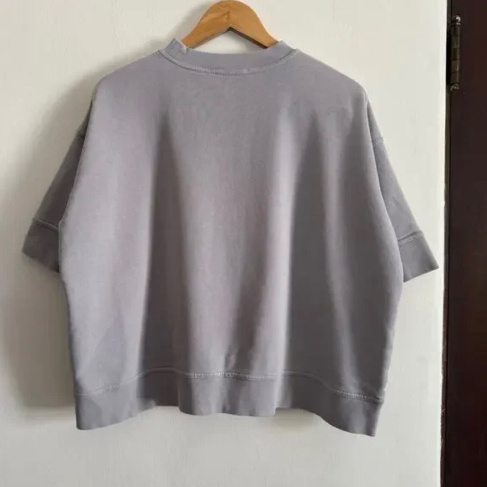 SOFIE D’HOORE Gray Cropped Short Sleeve Sweatshirt - SZ 34 / SM -$99 - Picture 4 of 6
